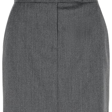 Max Mara 'Sondalo' Dark Grey Virgin Wool Miniskirt Women