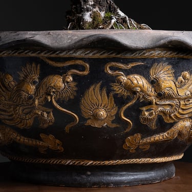 Massive Terracotta Dragon Bowl