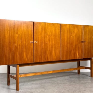 Vintage Mid Century Danish Modern Arne Vodder Teak Credenza Sideboard Highboard Cabinet Denmark 1960s 