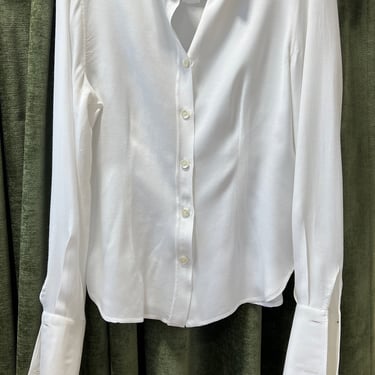 Vintage Tom Ford For Gucci Blouse, Size 44/US 8, white