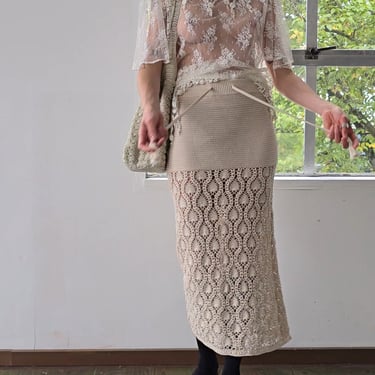 Zimmerman Cream Crochet Skirt (M)