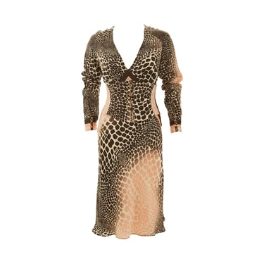 Roberto Cavalli Pink Leopard Print Corset Dress Set