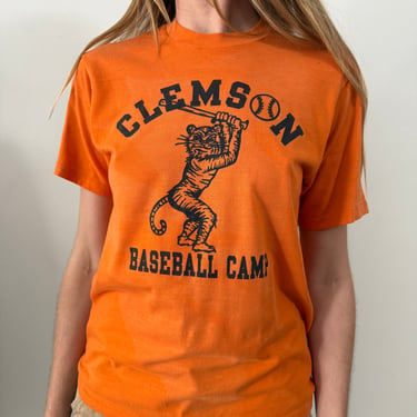 Soft Clemson Baseball Camp tee