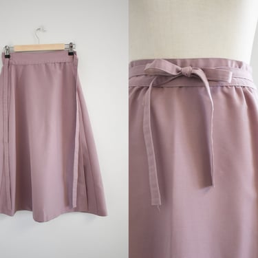 1970s Lilac Wrap Midi Skirt 