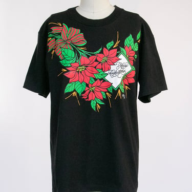 1990s Tee Happy Holidays T-shirt M 