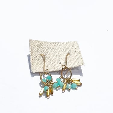 Debbie Fisher | Turquoise Amazonite Gold Vermeil Earring