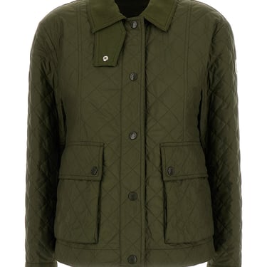 Moncler Military Green Padded 'Galene' Jacket In Technical Fabric Woman