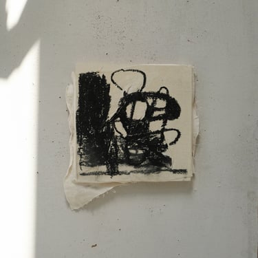 No.2 "Hanging On" | Original Abstract Art | Linen on Wood Panel 