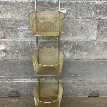 Gold Mesh Basket Stand (Seattle)