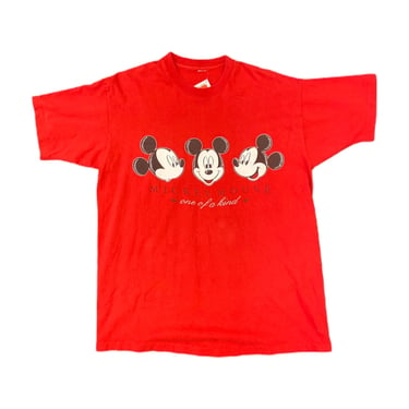 (XL) Vintage Red Mickey Mouse One of a Kind T-Shirt 030722 JF