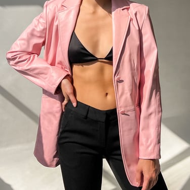 Pink Leather Jacket (M)