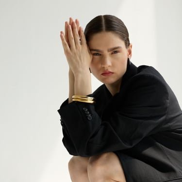 Adorn Eclipse Golden Bangle