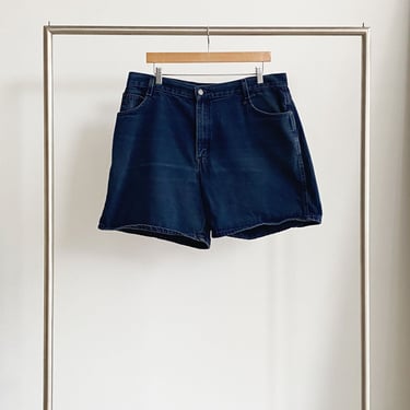 Dark Blue Long Denim Shorts