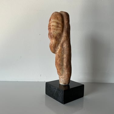 Vintage Carved Stone Abstract Sculpture 