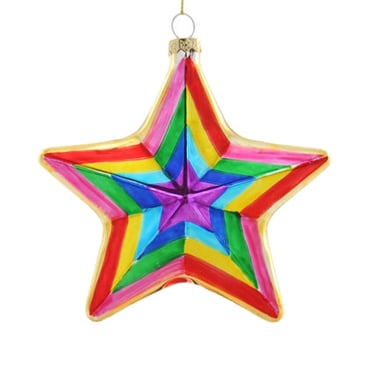 Rainbow Chroma Star Ornament