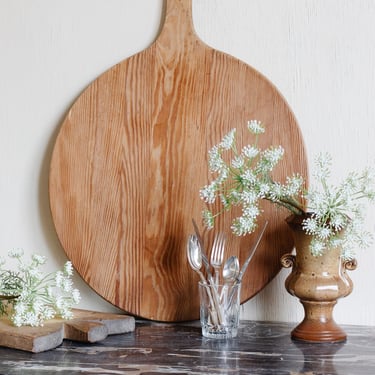 antique french round bread board