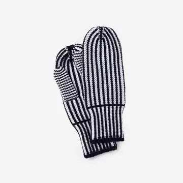 Stripe Knit Mittens