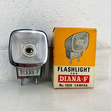 Vintage Diana Camera Flash in Original Box 1960s Toy Plastic Lomography Diana F Flashlight 162A Medium Blue 162B 