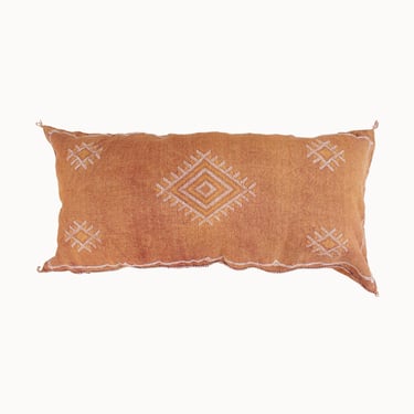 King Size Sabra Handwoven Pillow | Rust