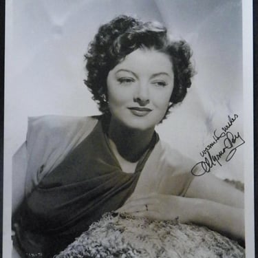 MYRNA LOY Signed Photo Publicity Still MGM Autograph Sepia Photo Hollywood Golden Era 