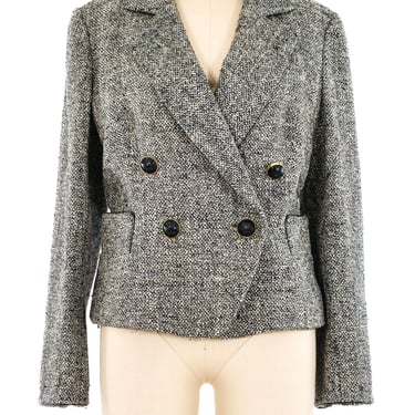 Christian Dior Couture Cropped Tweed Blazer