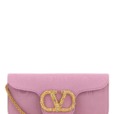 Valentino Garavani Women Pink Fabric Locã² Clutch