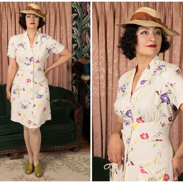1990s Does 40s Dress - Charming Vintage 90s | Fab Gabs - Seattle, WA