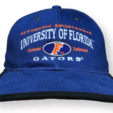 Vintage 90s Zephyr University of Florida Gators Embroidered Collegiate Strap Back Hat Cap 