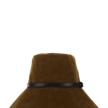 Gucci Woman Brown Stretch Corduroy Hat