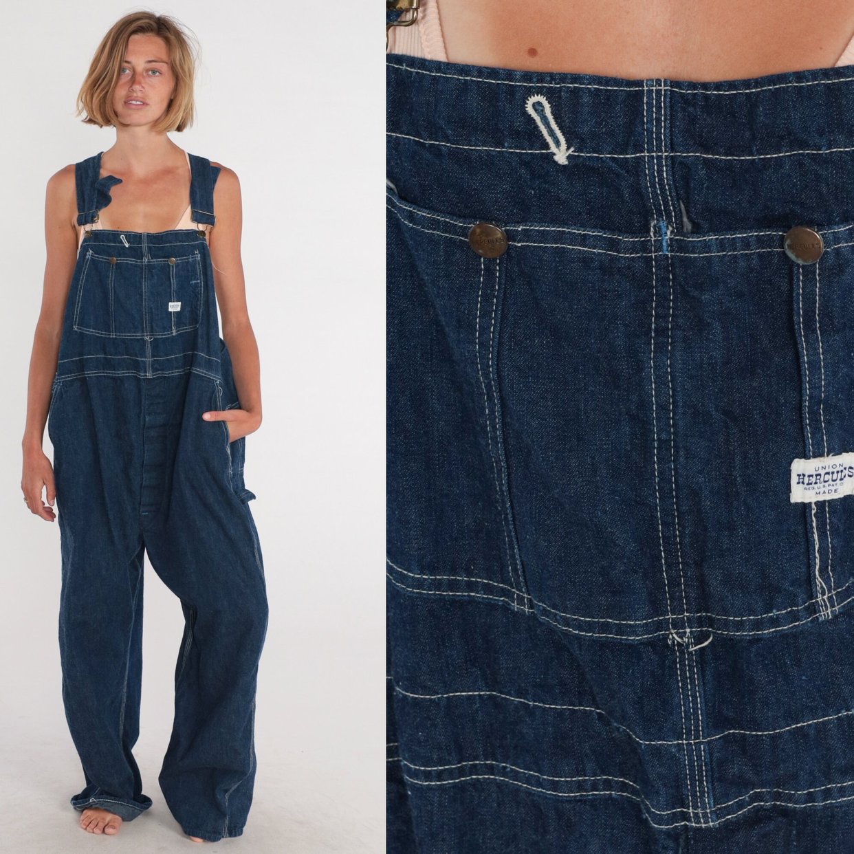 80s Denim Overalls Hercules Blue Jean Overall Pants | Shop Exile ...