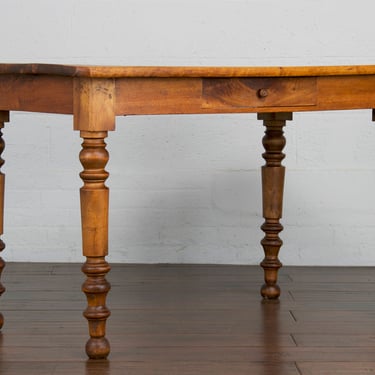 Antique Country French Louis Philippe Provincial Farmhouse Walnut Table 