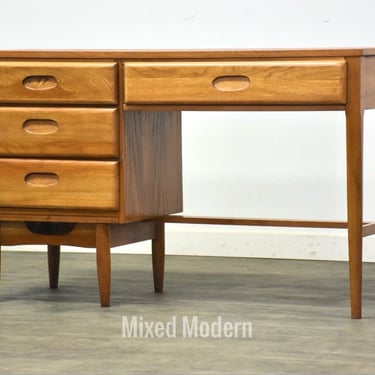 Oak Mid Century Desk 