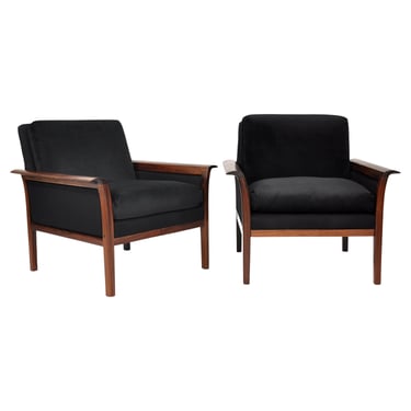 Pair of Brazilian Rosewood Armchairs by Fredrik Kayser for Vatne Mobler 