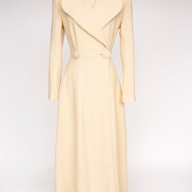 1950s Princess Swing Coat Wool Full Length M Tall 