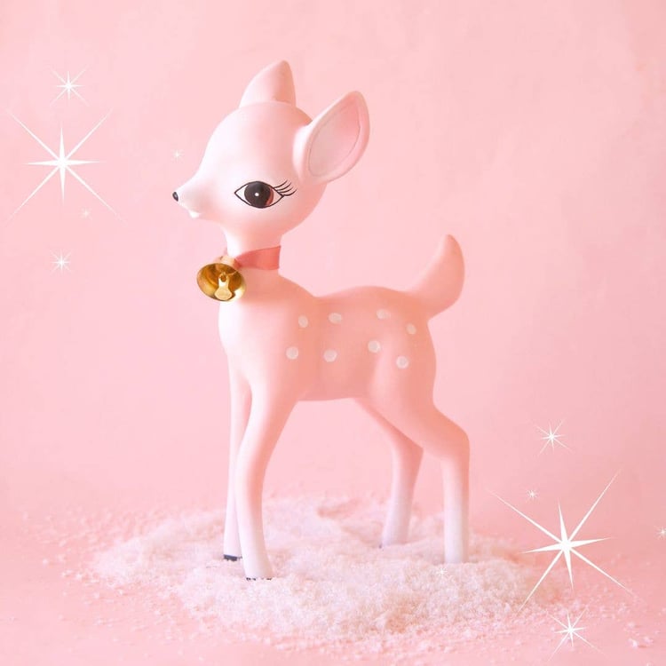 Retro Deer Figurine - Pink