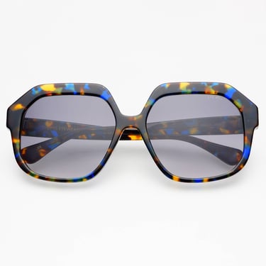 Stella Acetate Octagonal Sunglasses - Blue Tortoise