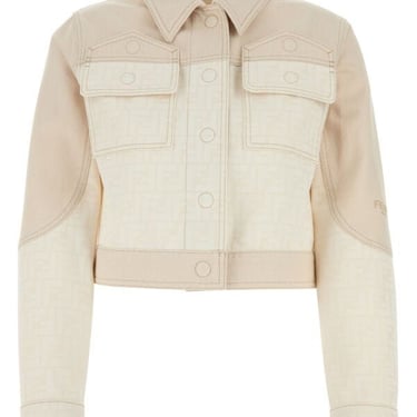 Fendi Women Ivory Denim Jacket