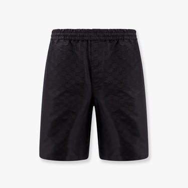 Gucci Men Gucci Black Bermuda Shorts