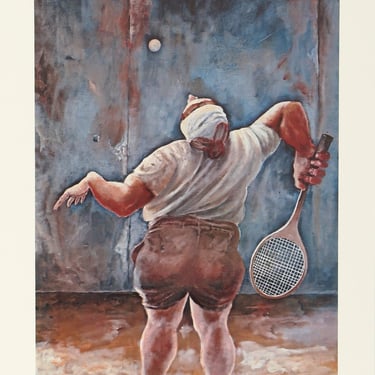 Ernie Barnes, At The Wall, Lithograph, Signed in Pencil 