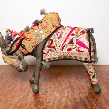 Rajasthani Antique Fabric Bull From India 