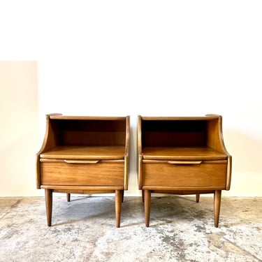 Vintage Pair of 1960s Mid Century Modern Nightstands The Cadence by Kent Coffey 