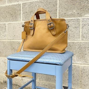 Vintage Coach Legacy Satchel Retro 1990s Genuine Leather + Tan + Beige + 9063 + Crossbody Bag + Top Handle Bag + Womens Accessory 