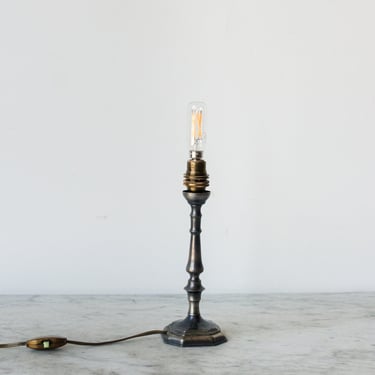 Silver Candlestick Lamp