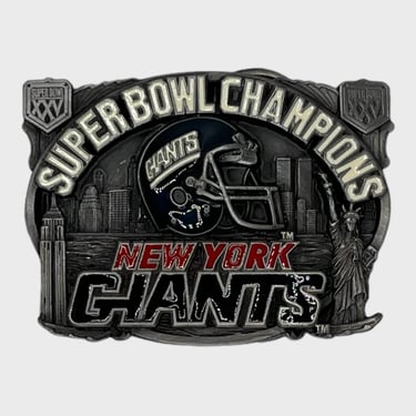 1991 New York Giants Super Bowl XXV Champions Belt Buckle