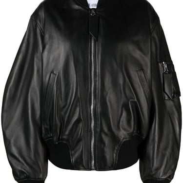 The Attico Women Anja Leather Bomber Jacket