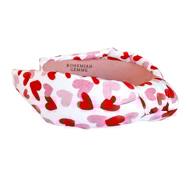 Sample Sale Pink and Red Heart Print Headband