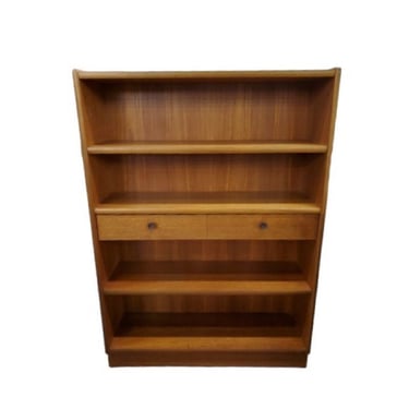 Free and Insured Shipping Within US -Vintage Imported English Mid Century Bookcase or Shelf and 1 Drawer 