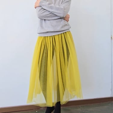 Marchesa Lemon Tulle Skirt (S)