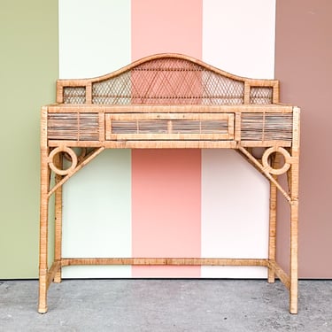 Island Style Rattan Writing Desk