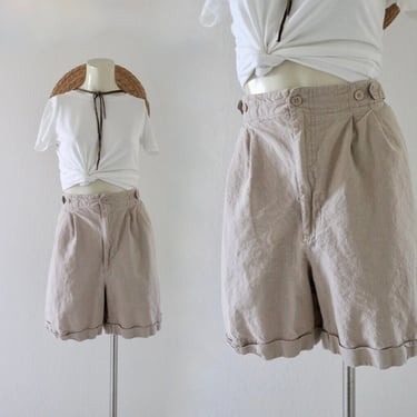 natural ramie (like linen) shorts 28-30 